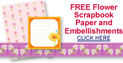  free flower art scrapbook paper, borders and journaling cards