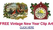 free vintage New Years clip art